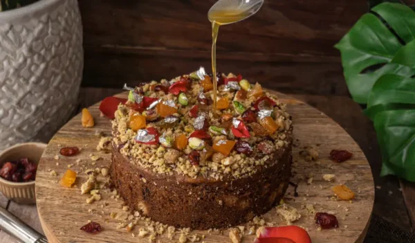 100% Wholewheat Date and Apricot Eggless Cake